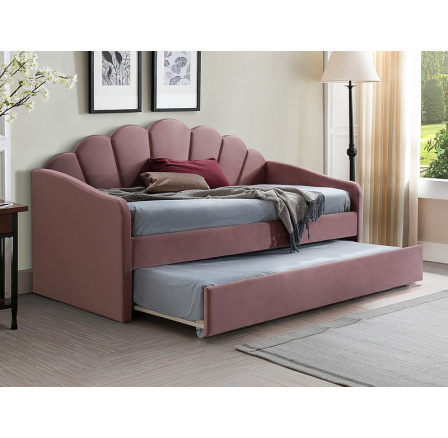 Manželská posteľ BELLA Velvet, 90x200 cm, ružová Bluvel 52