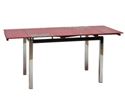 Jedálenský stôl GD-017, červená/chróm