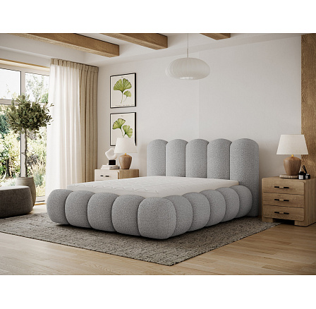 Oloroso posteľ 160x200 s kovovým rámom a úložným priestorom, sivá bouclé Royal 04 1 Oloroso posteľ 160x200 s kovovým rámom a úložným priestorom, sivá bouclé Royal 04 1