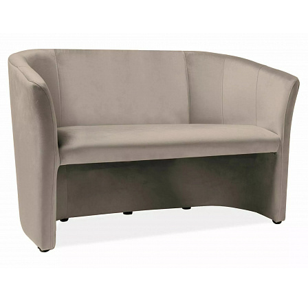 Pohovka TM-2 VELVET, Tmavo béžový Bluvel 40/Wenge Pohovka TM-2 VELVET, Tmavo béžový Bluvel 40/Wenge