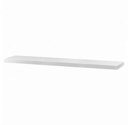 Nástenná polica 120 cm, MDF, biely vysoký lesk, balená v ochrannej fólii