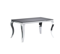 Stôl ST18-FX 90x150, čierny / chróm 