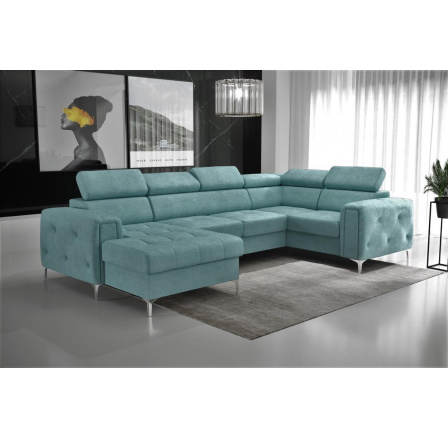 Rohová sedacia súprava ORION MAX III s funkciou spania 165x320x185 cm - modrá, pravá Rohová sedacia súprava ORION MAX III s funkciou spania 165x320x185 cm - modrá, pravá