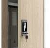 Kovová skriňa policová Eco Design ALEX, 450 x 1850 x 400 mm, Biela/ dub sonoma