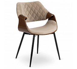 Stolička DAKOTA Béžová/Orech Zamatová
