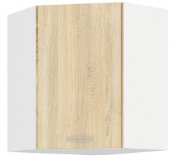 Horní rohová skřínka SARA - 58x58 GN-72 1F, Bílá / Dub Sonoma