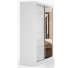 Šatní skriňa MULTI 35 - 233 cm, Biela/Biely Lesk