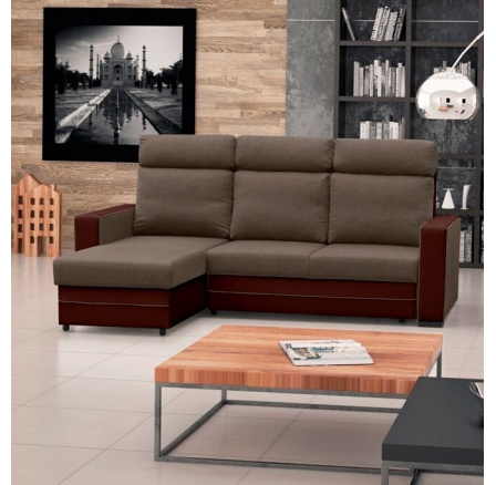 Pohovka Maxim L tm.hnedá/ekohnedá