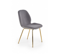 Jedálenská stolička K381, sivá/zlatá