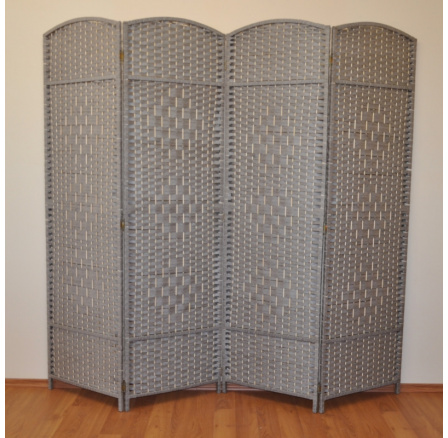 Štvordielna reťazová zástena svetlosivá