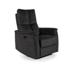 POLOHOVATEĽNÉ KRESLO NEPTUN M (MASÁŽNA FUNKCIA) VELVET BLACK BLUVEL 19