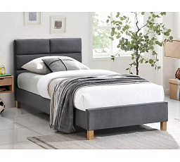 Posteľ SIERRA Velvet, 90x200 cm, sivý Aksamit 150
