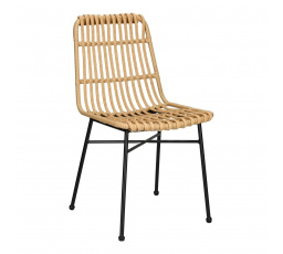 Stolička Surabaya prírodná/čierne nohy