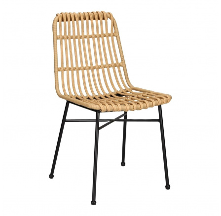 Stolička Surabaya prírodná/čierne nohy