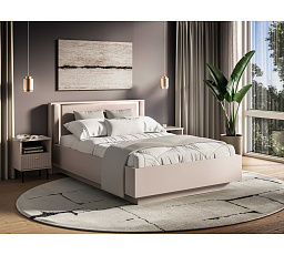 Posteľ SOPHIE 31 s úložným priestorom a LED osvetlením, kašmír, 140x200 cm