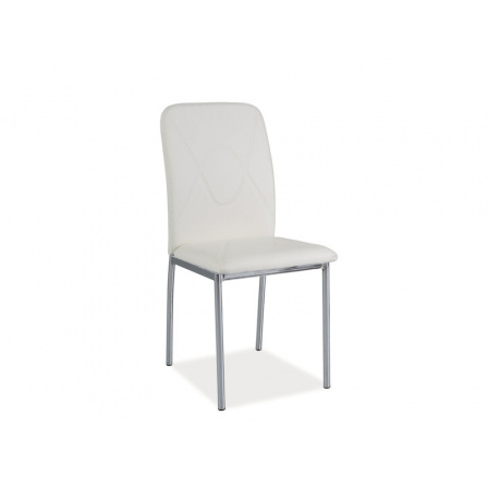 Jedálenská stolička H-623, biela/chróm