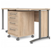 Písací stôl OFFICE 80400/304, Dub sonoma/silver grey