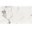 Jedálenský stôl EMILIO 120, Efekt bieleho mramoru/Čierna