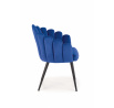 Jedálenská stolička K410, tmavomodrý Velvet