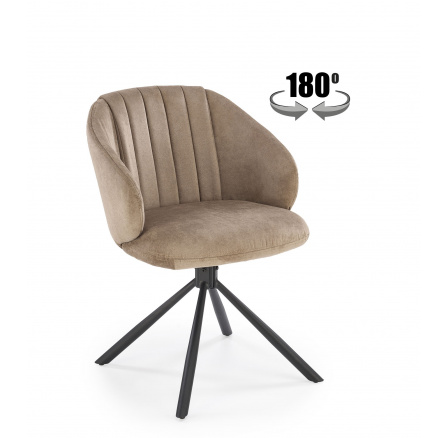 Jedálenská otočná stolička K533, Cappuccino/Čierna