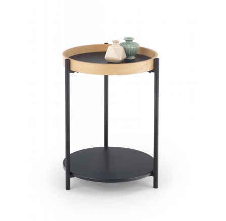 Konferenčný stôl ROLO, prírodný dub/čierna