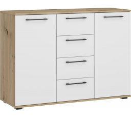 Komoda FORMO KM-2, dub artisan/biela