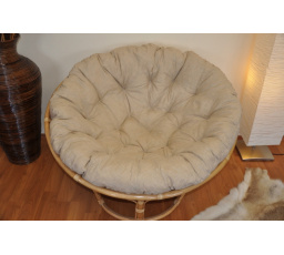 Vankúš deluxe pre kreslo papasan 110 cm - svetlo béžový