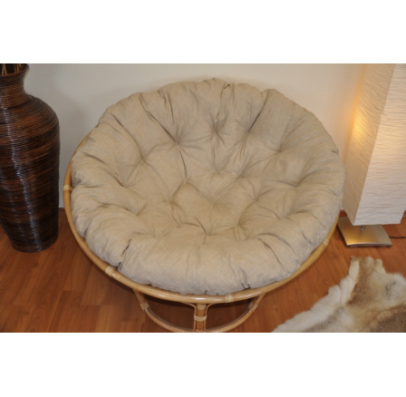 Vankúš deluxe pre kreslo papasan 110 cm - svetlo béžový Vankúš deluxe pre kreslo papasan 110 cm - svetlo béžový