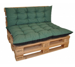 Podušky na paletový nábytok sada Basic - látka tmavo zelený melír