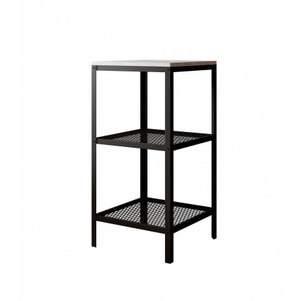 Regál Rolin Čierny+Betón Regál Rolin Čierny+Betón