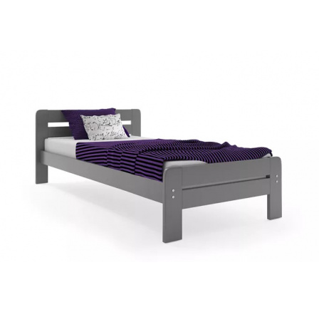 Posteľ DALLAS bez matraca, 90x200 cm, Grafit