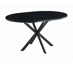 Jedálenský stôl GASTON 100, Efekt čierneho mramoru/Čierny mat