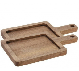 Sada 2 servírovacích dosiek z akácie