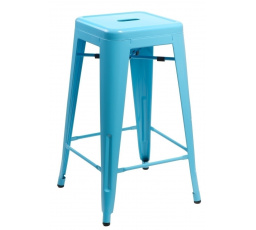 Barová stolička Paris 75 cm. modrá inšp. Tolix