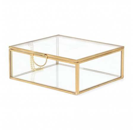 GRAZIA Šperkovnica zlatá 13x11x5 cm