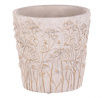 Obal betonový - květinový vzor, vel. M, šedý