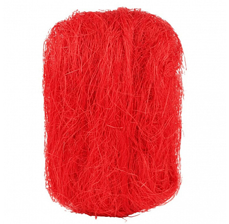 Sisálové vlákno - balení 500 g, barva červená Sisálové vlákno - balení 500 g, barva červená