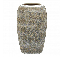 Váza keramická - výška 70 cm, šedo-béžová