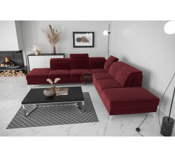 Rohová sedacia súprava OSLO MAX 295x295červená, ľavá