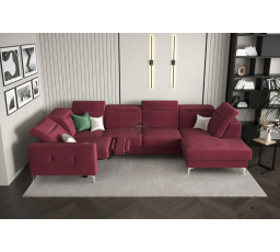 Rohová sedacia súprava MALIBU MAX II s funkciou spania a relaxácie 180x350x182 cm - voliteľný odtieň - ľavá strana