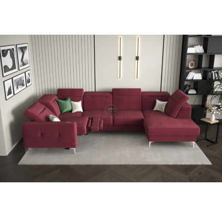 Rohová sedacia súprava MALIBU MAX II s funkciou spania a relaxácie 180x350x182 cm - voliteľný odtieň - ľavá strana Rohová sedacia súprava MALIBU MAX II s funkciou spania a relaxácie 180x350x182 cm - voliteľný odtieň - ľavá strana
