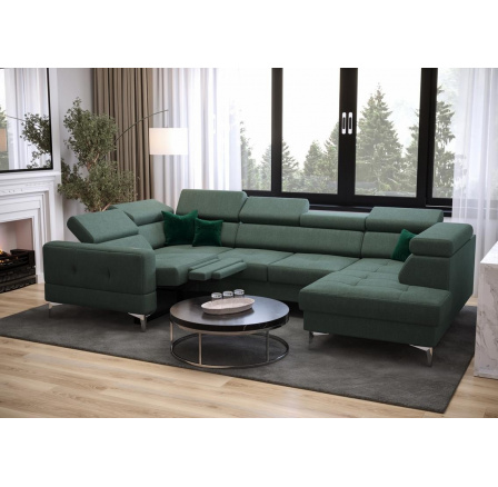 Rohová sedacia súprava TOSCANIA MAX I, relax s funkciou spania 170x350x185 cm - ľavá, olivová