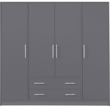 Šatníková skriňa SMART SR1 bez zrkadla, Antracit