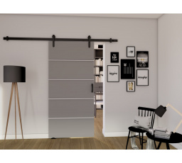 Posuvné dvere LOFT B90, sivá/čierna