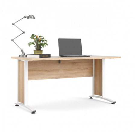 Písací stôl OFFICE 80400/71, Dub sonoma/Biela