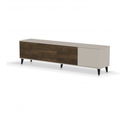 RANDOM 2 RTV-3 TV stolík 200 cm kašmír / orech / čierny (2p=1ks)