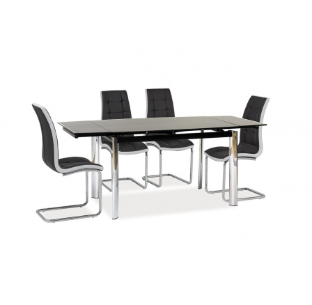 Jedálenský set GLADIATOR čierna/biela (stôl GD017C + 2 stoličky H103B + 2 stoličky H103C) (S)***Predáva sa ako set - posledné kusy - VÝPREDAJOVÁ CENA