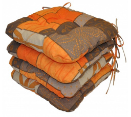 Sedák UNI farba oranžový list - set 4 kusy