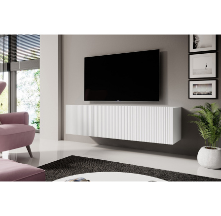 TV komoda Nicole, biela / biela matná TV komoda Nicole, biela / biela matná