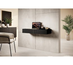 Závesný stôl Nicole, čierny / matný čierny